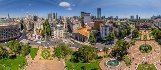 Панорамный взгляд на Буэнос-Айрес.