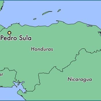 Сан-Педро-Сула на карте Гондураса.