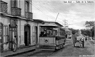 Ширина колеи трамвая составляла 42 дюйма