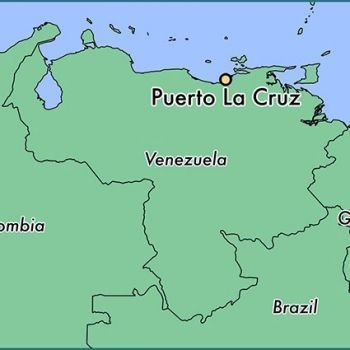 Пуэрто-ла-Крус на карте Венесуэлы.