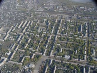 Город Коркино с высоты.