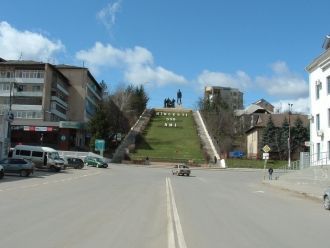 На улице города Хынчешты.
