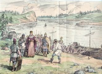 Момент основания города Боровичи.