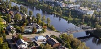 Город Боровичи с высоты.