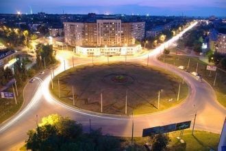 Ночной город Новокуйбышевск.