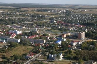 Вид с воздушного шара. Волковыск.