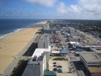 Город Вирджиния-Бич с высоты птичьего по