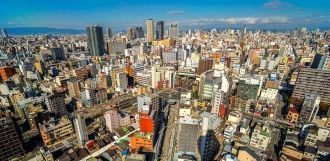Панорама города Осака