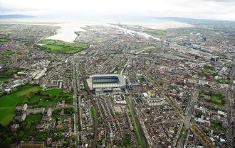 Фото столицы Ирландии с высоты птичьего 