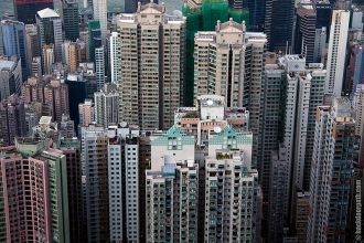 Вид с пика Виктория на Гонконг.