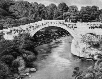 Мост Санаин в прошлом. 