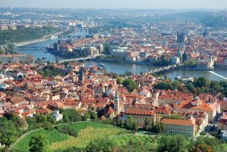 Прага - вид с высоты.