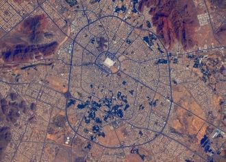 Спутниковый вид города Медины