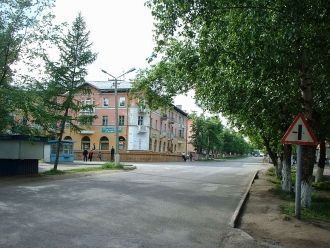 Улица города Юрга.