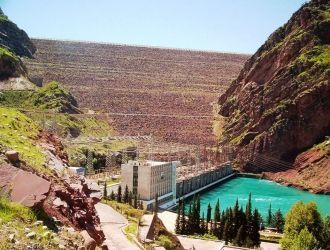 Вид на Нурек с высоты.