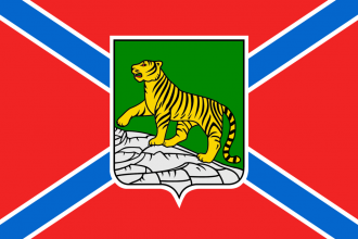 Флаг города Владивосток, Россия.