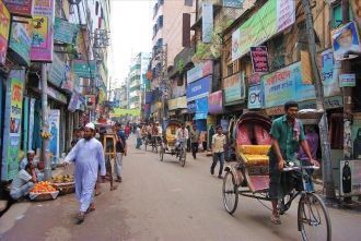 Улицы Дакки, Бангладеш.