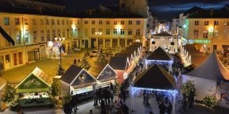 Рождественский ночной Шалон-ан-Шампань.