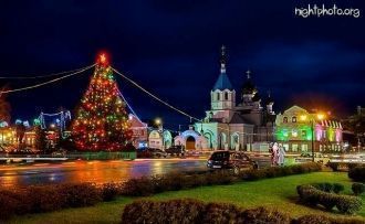 Огни ночного города Поставы