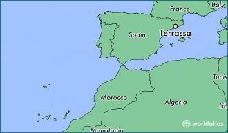 Террасса на карте Испании.