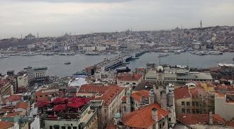 Вид на Стамбул с Галатской башни.
