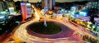 Ульсан ночью.