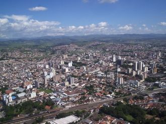 Вид на Таубате с высоты.