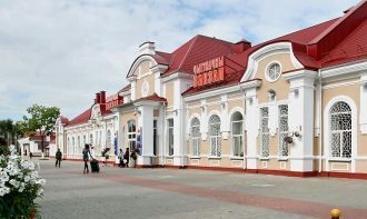 Железнодорожный вокзал в Молодечно.