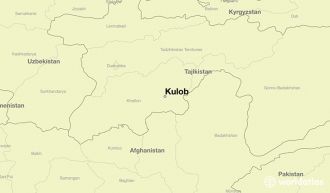 Куляб на карте Таджикистана.
