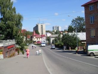 На улице города Трускавец.