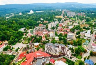 Город Трускавец с высоты.