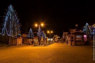 Город Трускавец ночью.