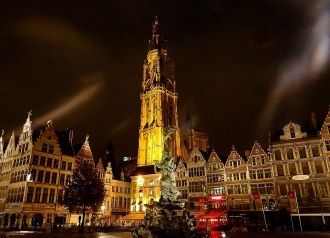 Ночной Антверпен.