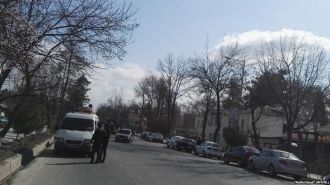 На улице города Курган-Тюбе.