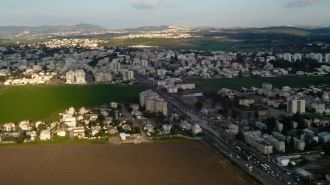 Город Кирьят-Ата с высоты.