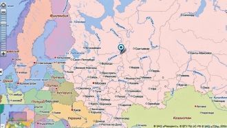 Великий Устюг на карте России.