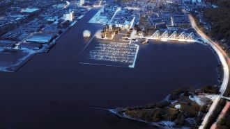 Город Вайле с высоты.