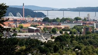 Город Вайле с высоты.