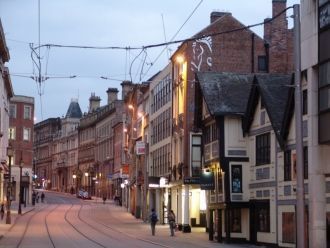 Вечерняя улица Ноттингема.