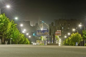 Ночной проспект. Енакиево.