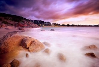 Красивый восход солнца на пляже Аделаиды