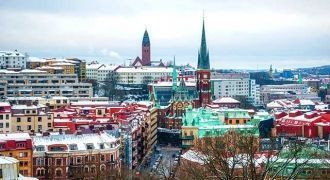 Город Гётеборг с высоты.