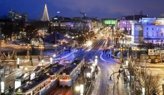 Город Гётеборг ночью.