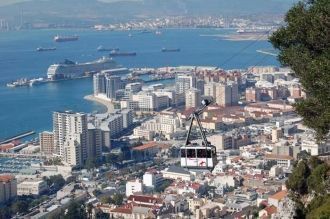Вид на Гибралтар с высоты.