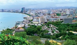Город Паттайя с высоты