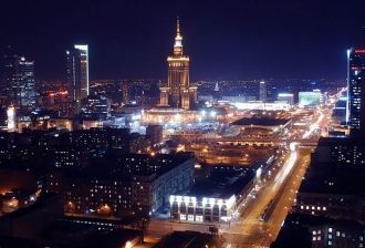 Ночная Варшава.