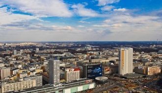 Панорама города Познань.