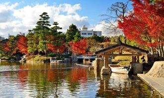 Осенняя листва в Нагое, Япония