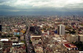 Город Агуаскальентес с высоты.