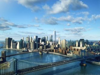 Нью-Йорк с высоты.